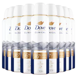 Kit 9 Desodorantes Aerosol Dove Clinical Original Clean 150ml/91g