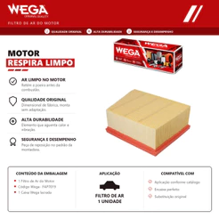 Filtro De Ar Do Motor Ford Ka Ecosport 1.5 Dragon 2017 2018 2019 2020 2021 2022 – Wega Fap7019