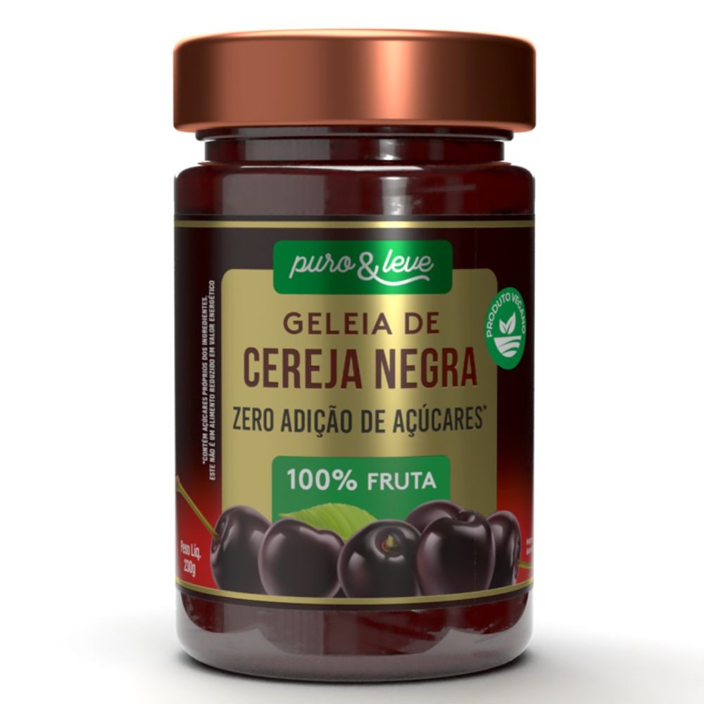 Geleia de Cereja Negra 230g - Puro e Leve
