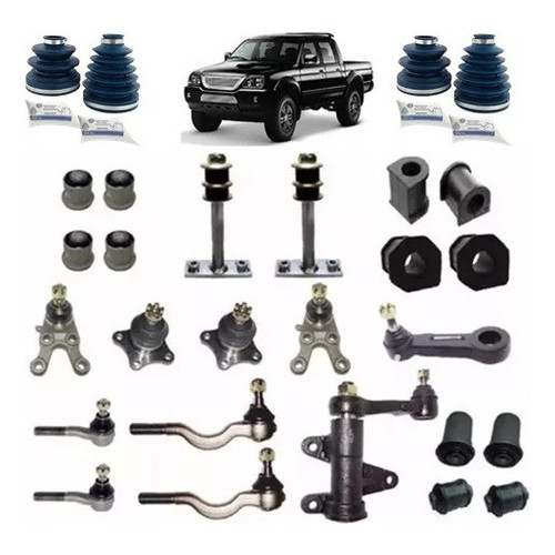 Kit Suspensão Dianteira Pajero L200 Sport Outdoor 28 Peças