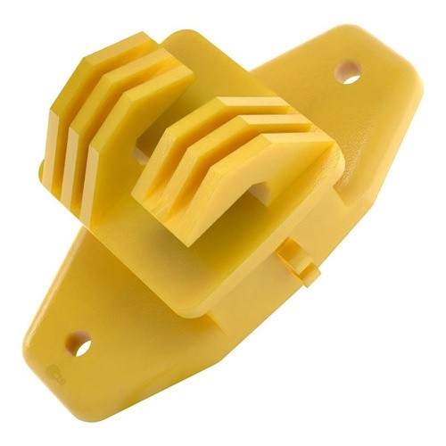 200un Isolador W Econômico 63mm Cerca Elétrica Alta Resistência Uso Rural Amarelo Anti-UV Rural