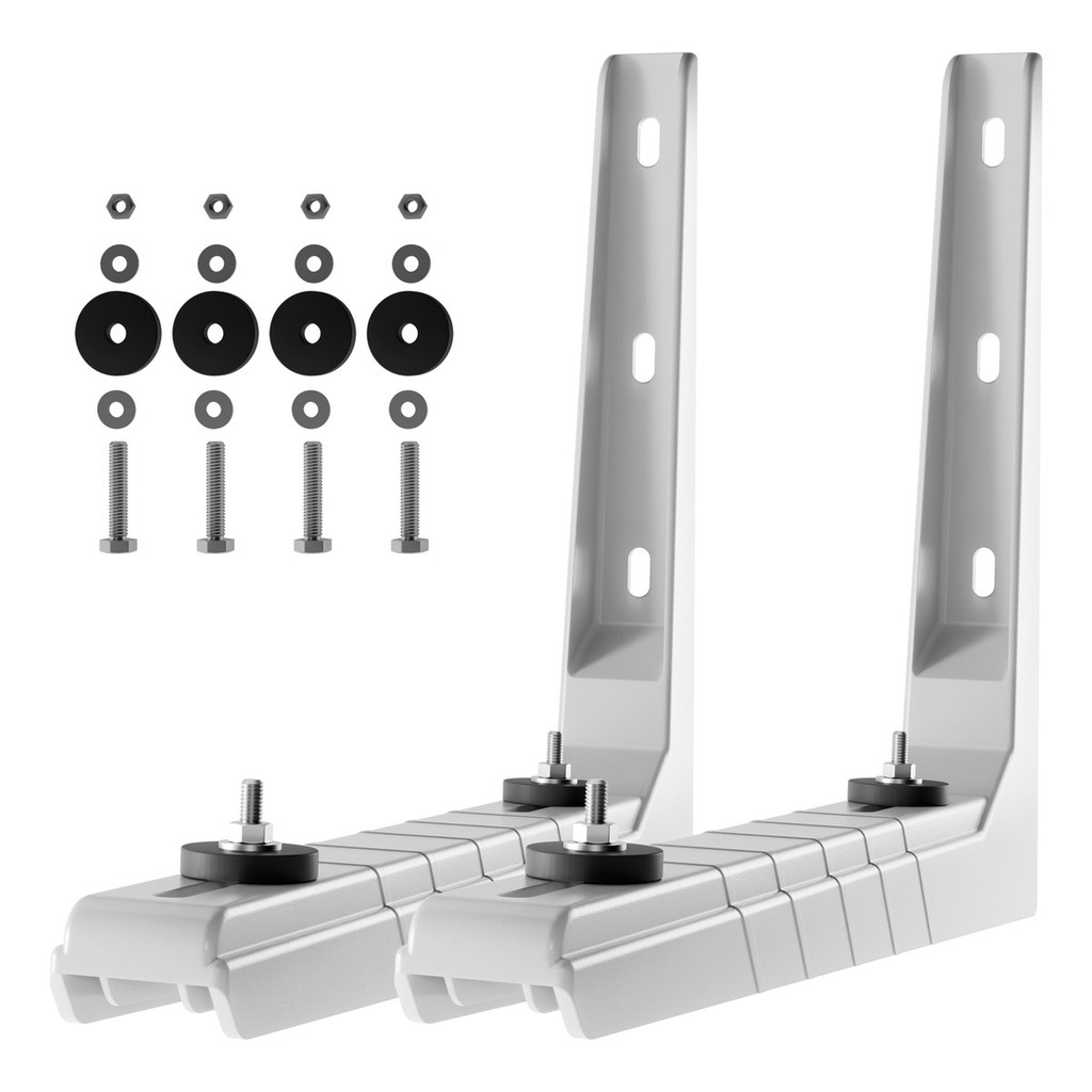 1 Par Suporte Ar Condicionado Split 45cm 7000 A 18000 BTUs Plástico Engenharia Branco Uso Técnico