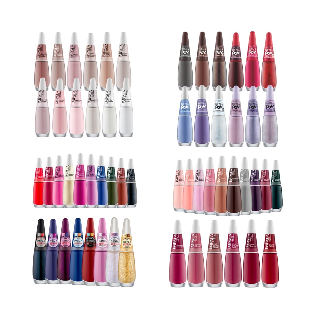 Coleção Esmalte Impala A Cor da Sua Moda Pov Clássicos em Oferta na Shopee
