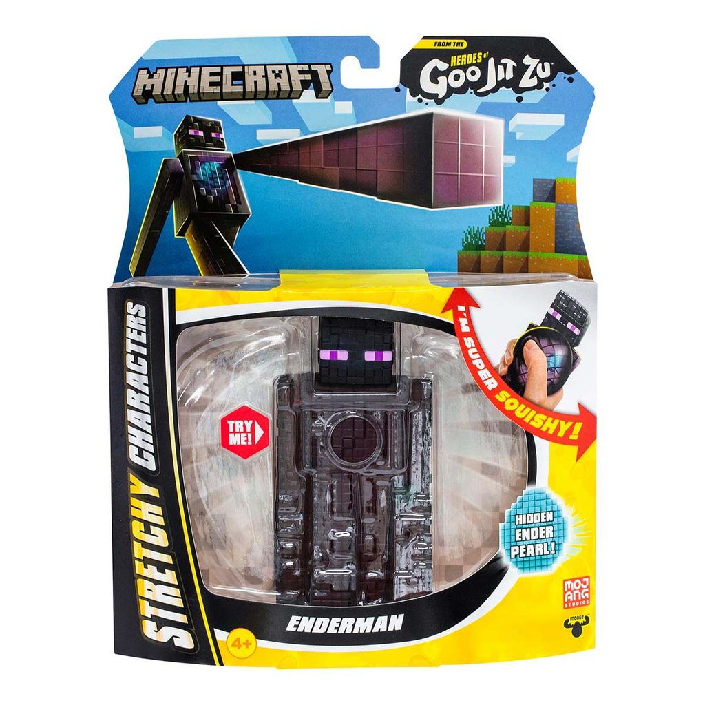 Boneco Enderman de 13cm - Goo Jit Zu Minecraft em Oferta na Shopee