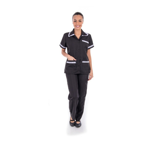 Uniforme Conjunto Calça E Jaleco Em Oxford Copeira Doméstica