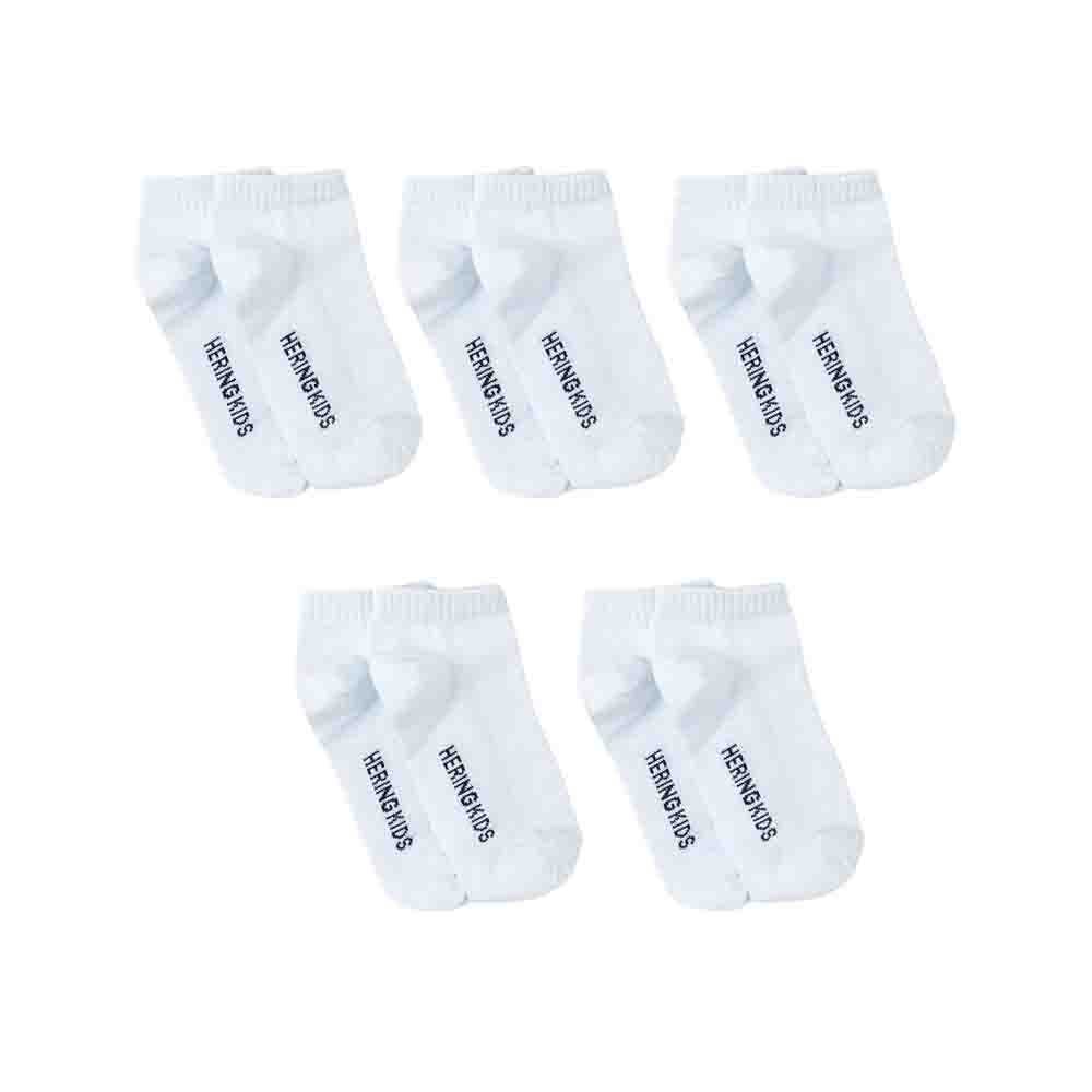Kit Com 5 Meias Hering Básicas Soquete Branco