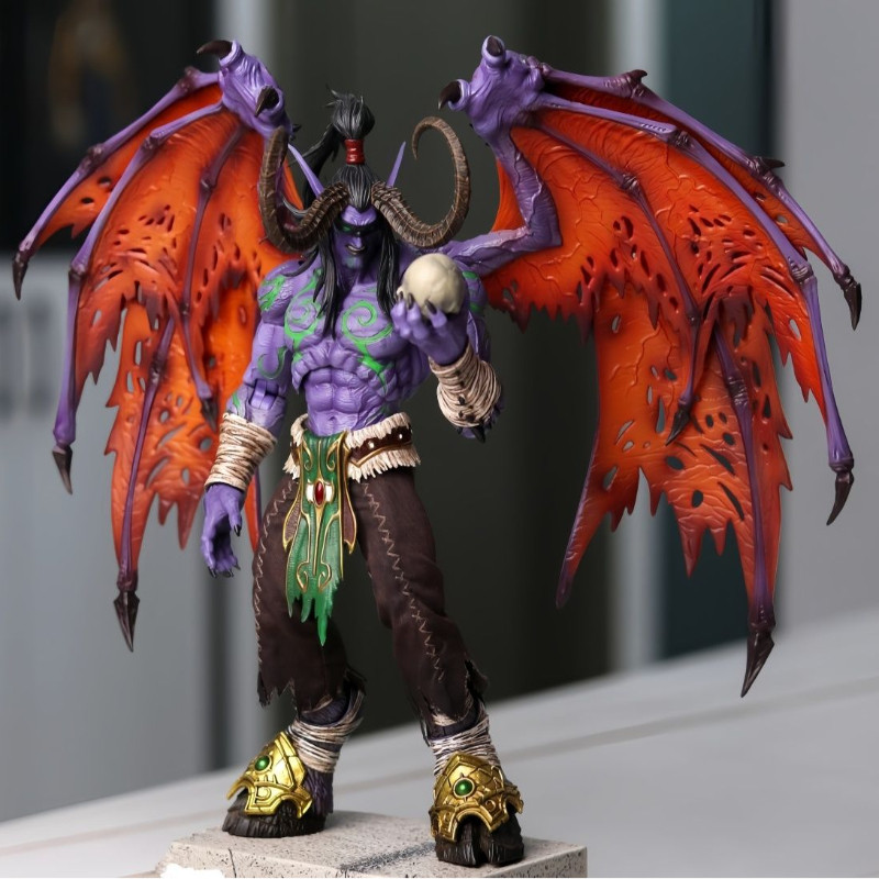[Em Estoque] Figura GK do Caçador de Demônios Illidan de Warcraft [Edição Limitada Exclusiva] Figura GK do Illidan de Wo