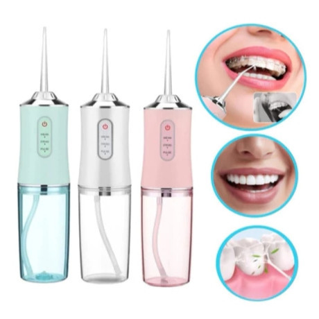 Irrigador Dental Oral Portátil Recarregável USB 220ml Promoção Limpeza Bocal Jato Forte em Oferta na Shopee