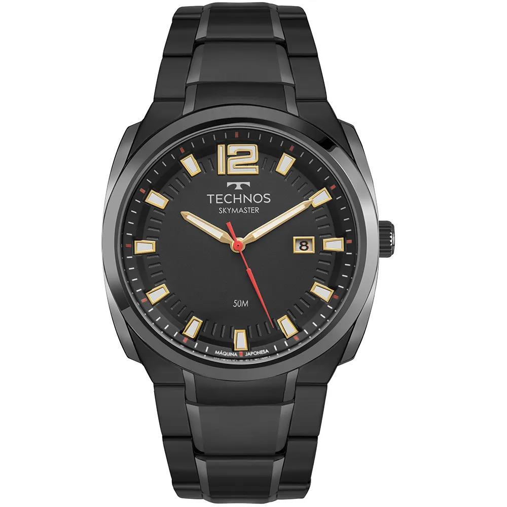 Relógio Technos Masculino Ref: 2315lbk/1p Skymaster Black