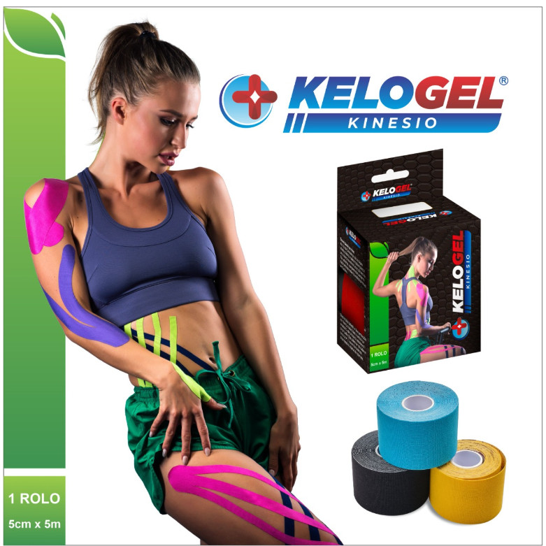 BANDAGEM ELÁSTICA ADESIVA FISIOTERAPIA MUSCULAR  KELOGEL 1UN