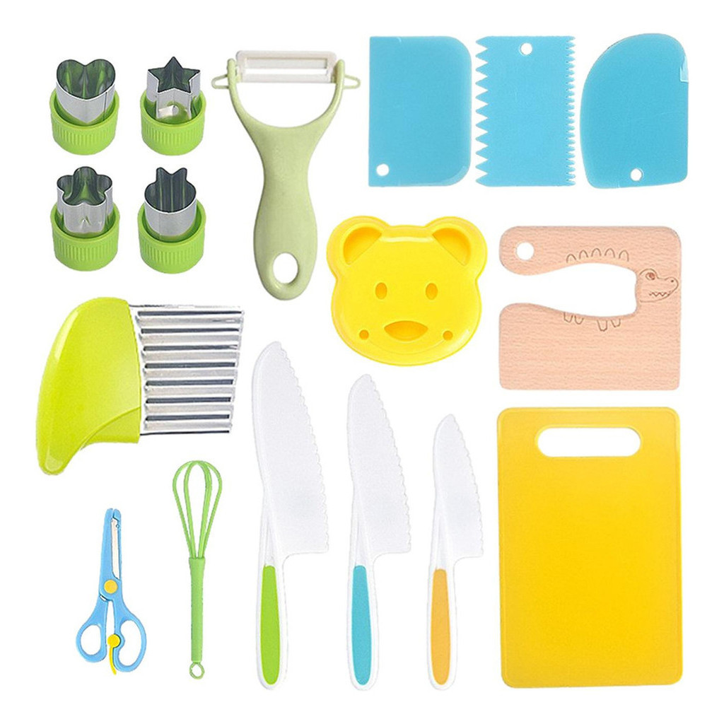 Kit 17 Peças Brinquedos De Cozinha Montessori Presente De Bebê