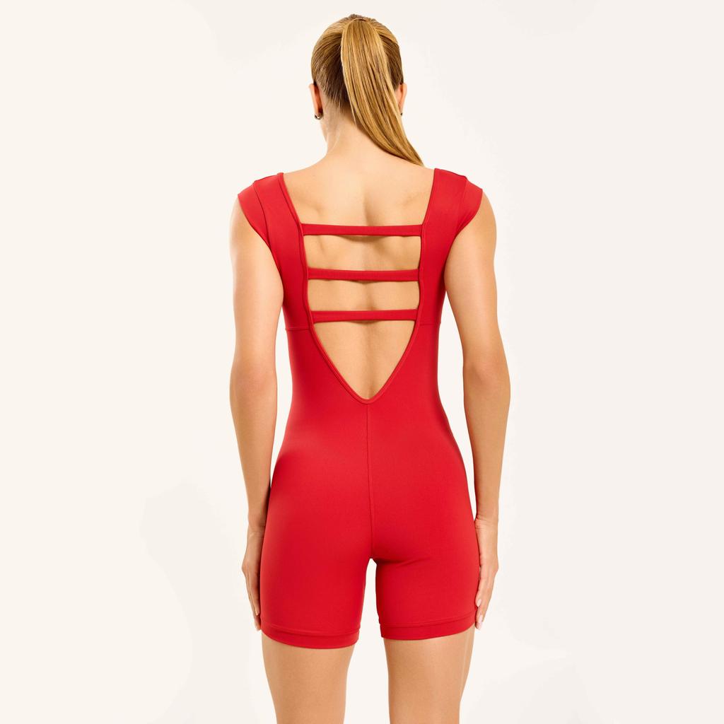 Macaquinho Arouse Vermelho Dedo de Moça Poliamida Com Bojo em Oferta na Shopee