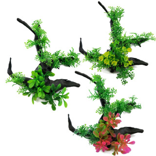 Enfeite para Aquário Tronco Raiz Planta artificial Ornamento Decoração para Aquários 3 modelos em Oferta na Shopee