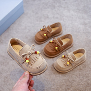 Moda Primavera Outono Menina Bebê Contas Borla Apartamentos Sapatos De Princesa Menino Sola Macia Mocassim Calçado Taman em Oferta na Shopee