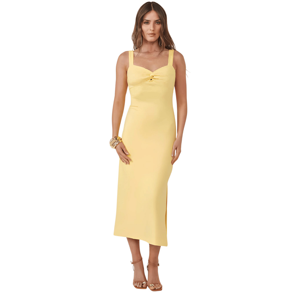 Vestido Colcci Slim Midi Fenda Lateral