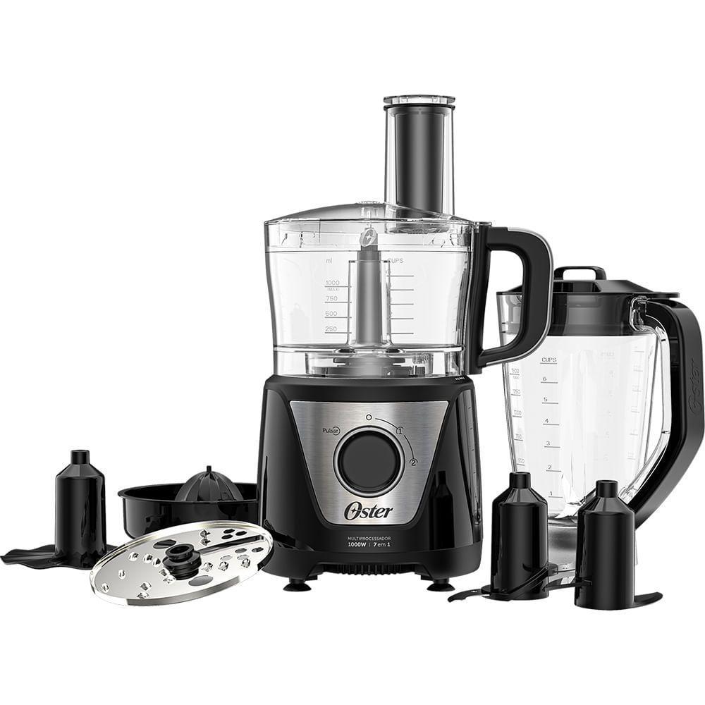 Multiprocessador De Alimentos Black 7 Em 1 Oster 110V
