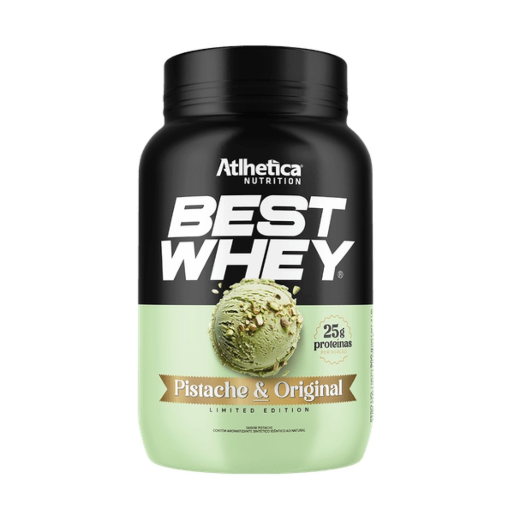 Best Whey Protein (Pote 900g) Pistache & Original Atlhetica