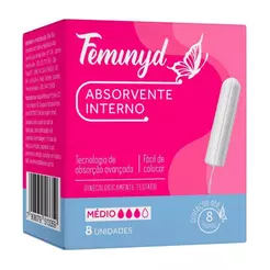 Absorvente Interno Feminyd Médio 8 Unidades