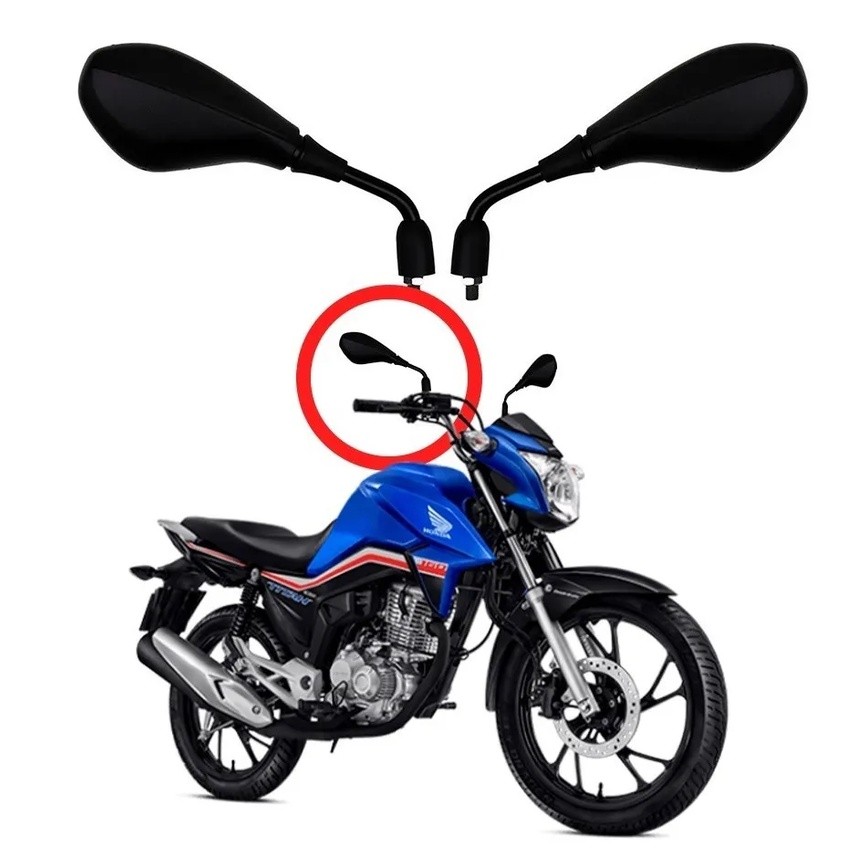 Par Retrovisor Bmw Haste Longa Gs650 F800 Bmw Fixo Par Rosca