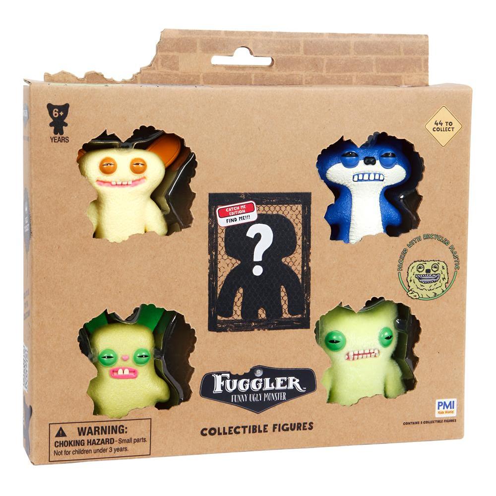 Kit com 5 Mini Bonecos Fuggler 6cm Amarelo, Azul, Verde e Verde Claro em Oferta na Shopee