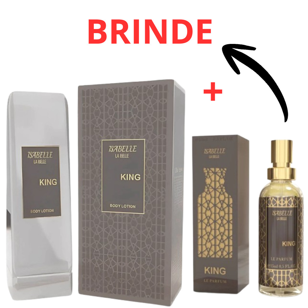 Kit Creme Bharara King e + Perfume Arabe Bharara King 15ml Hidratante Corporal 200ml