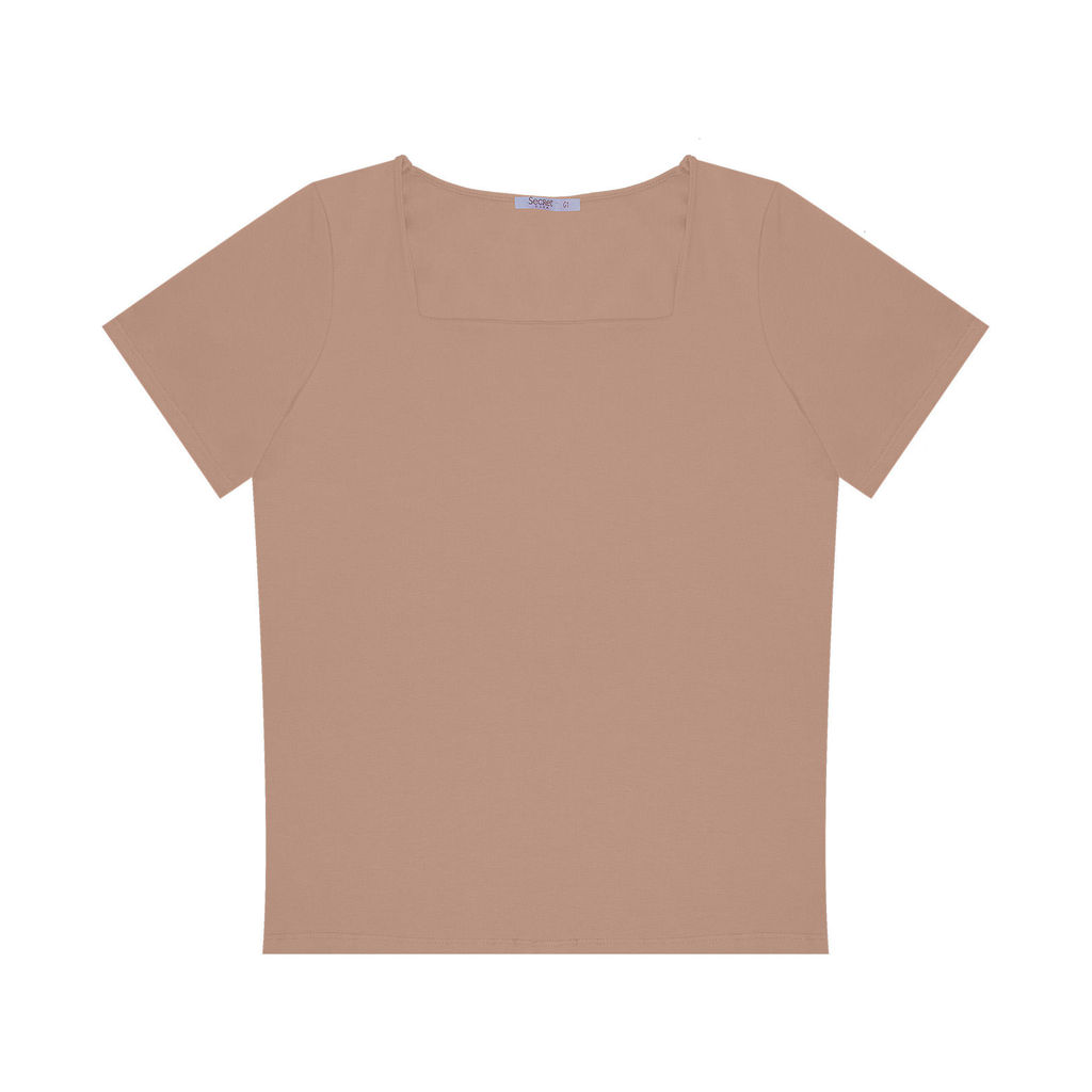Blusa Feminina Plus Size Secret Glam Marrom