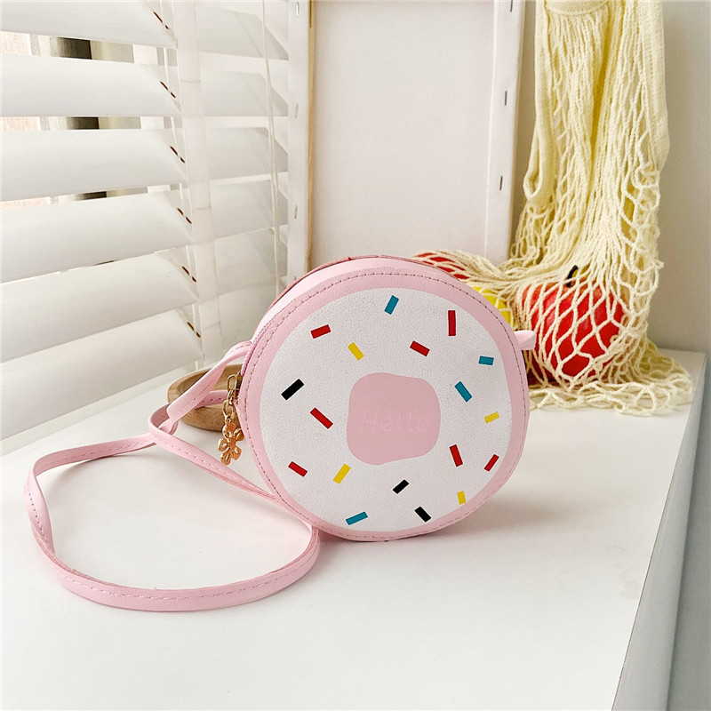 Meninas bonito saco do mensageiro pequena princesa menina única moda Donut pequeno saco do bebê na moda crianças influen