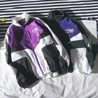 Pphome Novo Estilo Moda Retro Jaqueta Americana, Jaqueta Esportiva Solta Hip Hop Estilo Urbano EPTG FMH4