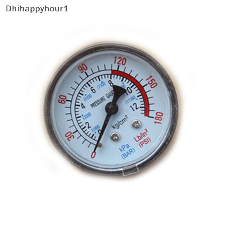 DHI 0-180PSI Compressor De Ar Pneumático Medidor De Pressão De Fluido Hidráulico 12Bar Novo N