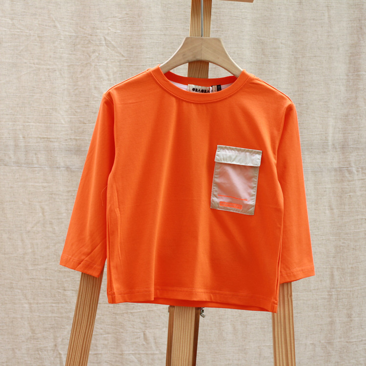 S série europeia 80/100 primavera roupas marca crianças retirada desconto/camiseta de manga comprida infantil algodão 31