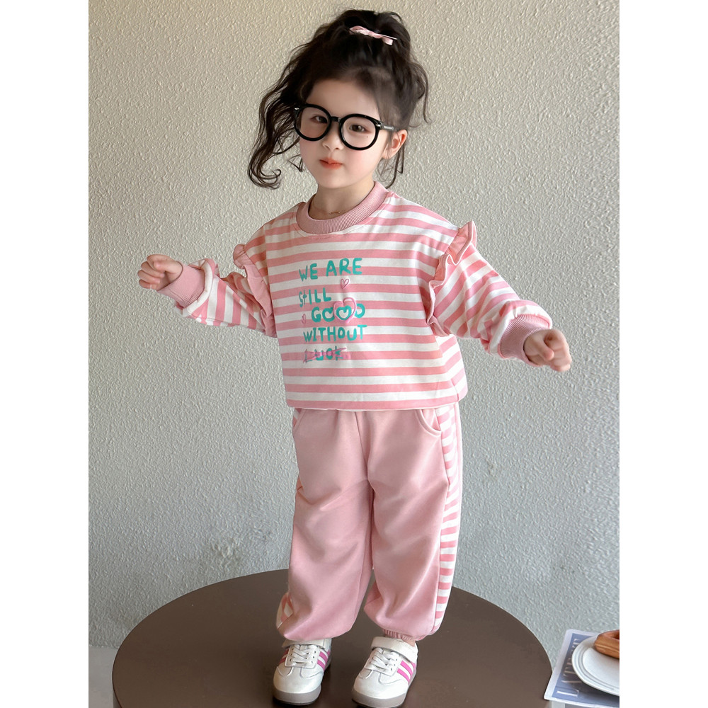 Meninas moda ternos esportivos 2025 meninas Super agradável moletom primavera roupas moda menina bebê frito roupas de ru
