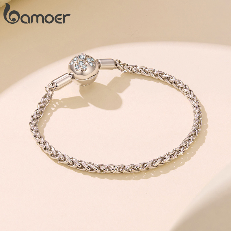 Pulseira Bamoer 17 19cm Lucky Clover Design Joias Presentes Para Mulheres