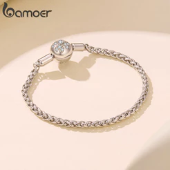 Pulseira Bamoer 17 19cm Lucky Clover Design Joias Presentes Para Mulheres