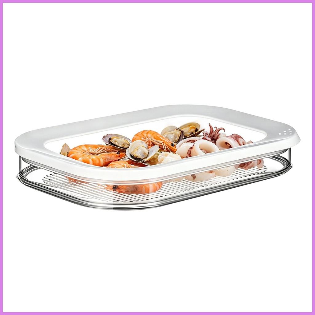 Recipientes Com Tampas Transparentes Herméticos Reutilizáveis Organizador Recipiente De Carne De Bacon Para Geladeira Qu