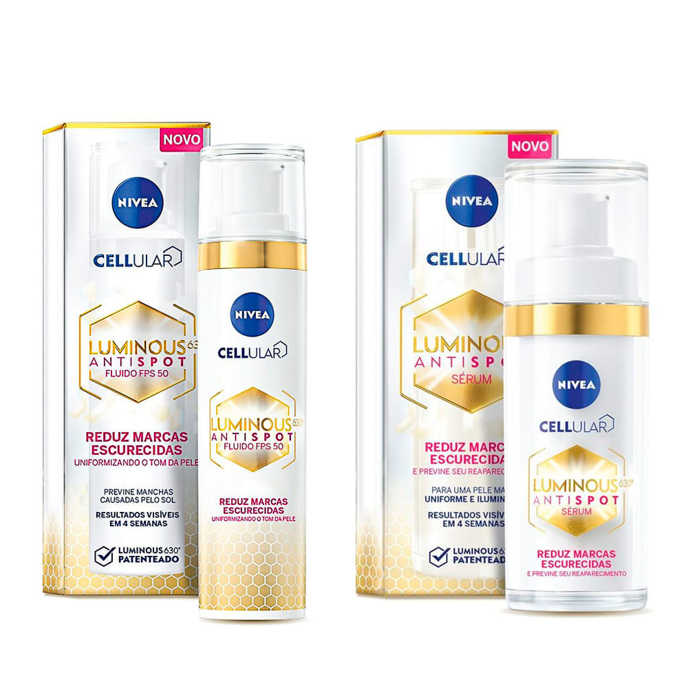 Kit 1 Nívea Luminous 630 Sérum Facial Avançado Antimarcas Escurecidas 30ml