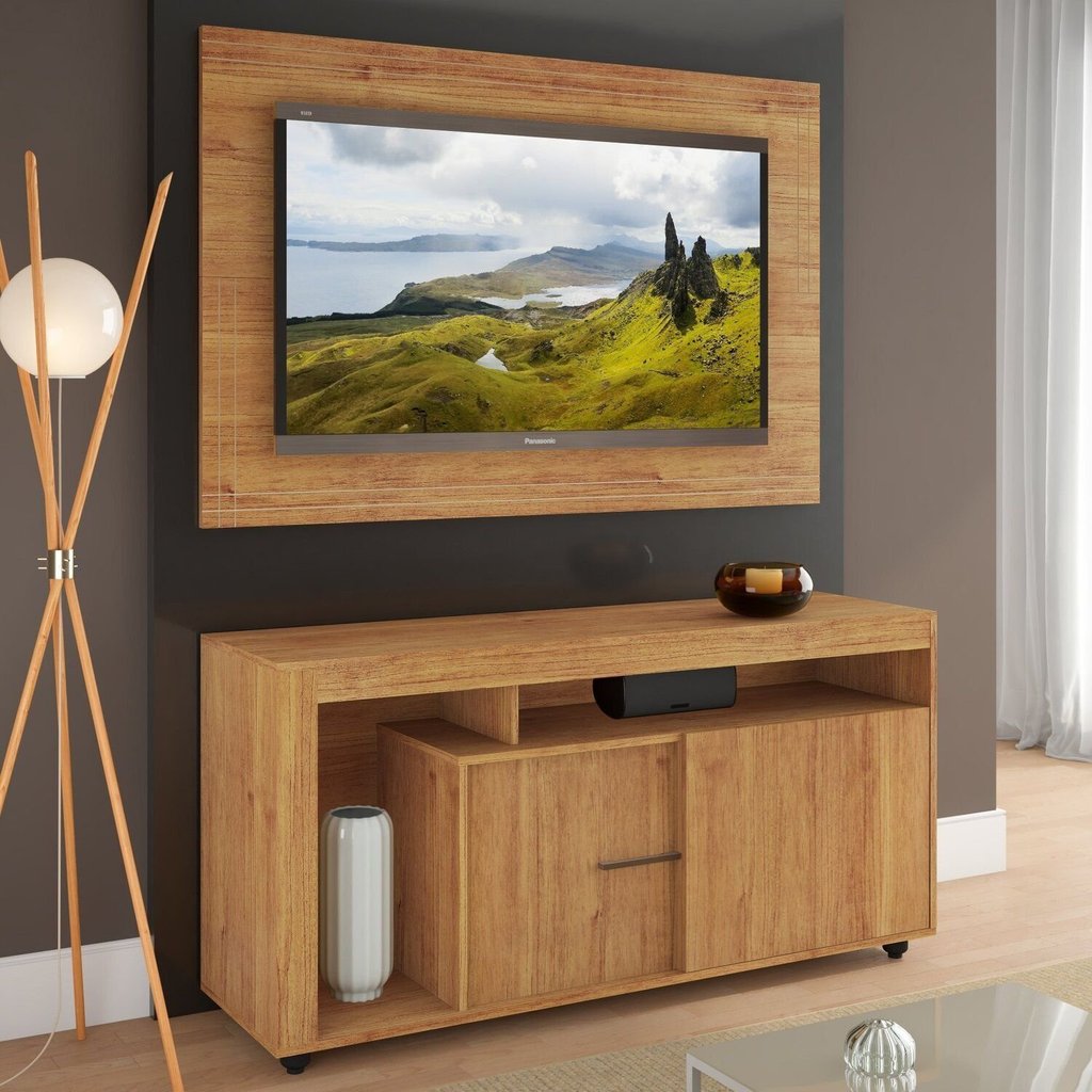 Rack com Painel para TV até 50 Polegadas 135,5CMX152CM Mel