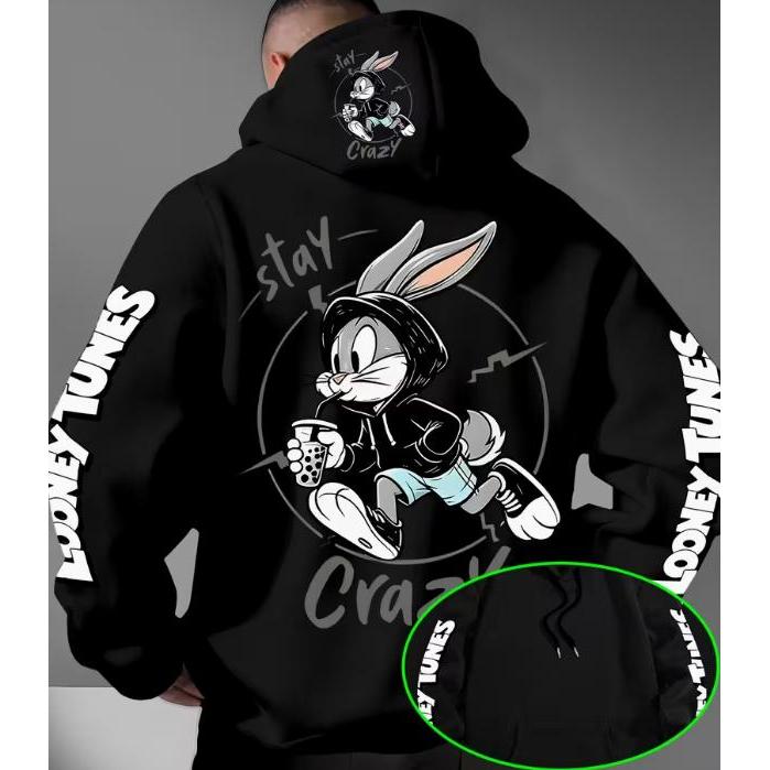 Moletom Casaco Blusa de Frio Stay Coelho Crazy Unissex Premium Capuz