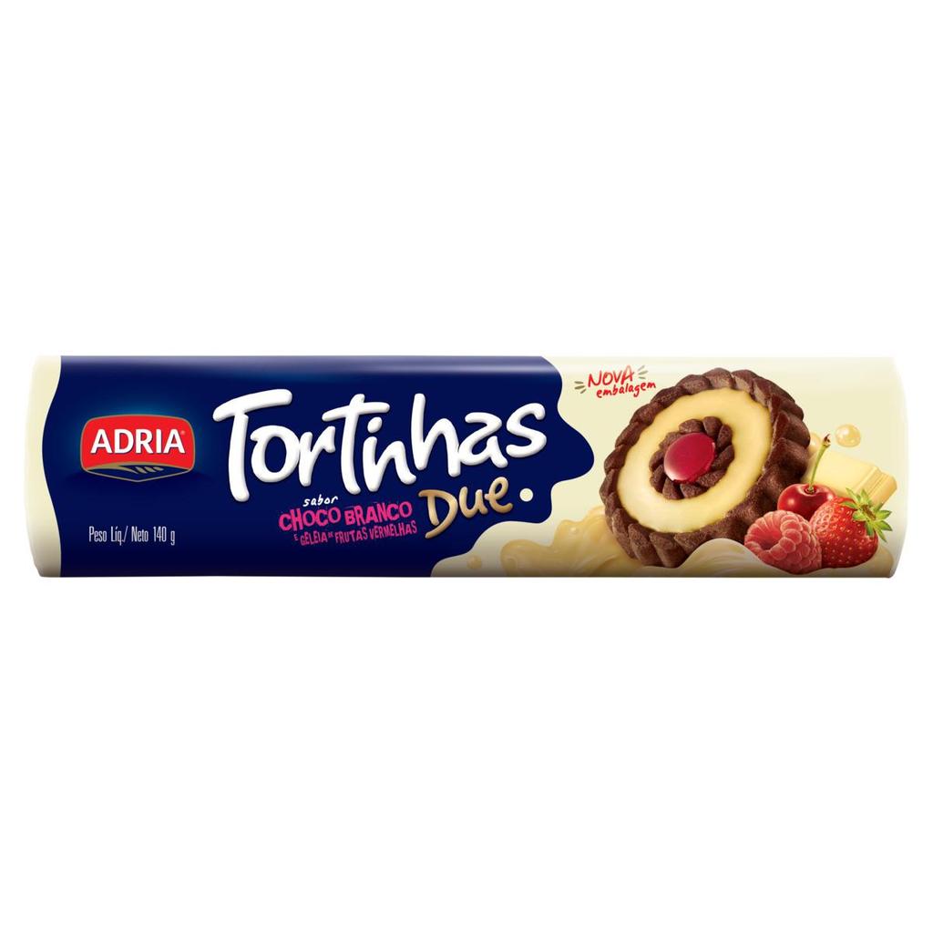Torta Adria Duo Chocolate Branco com Geleia de Frutas Vermelhas 140g