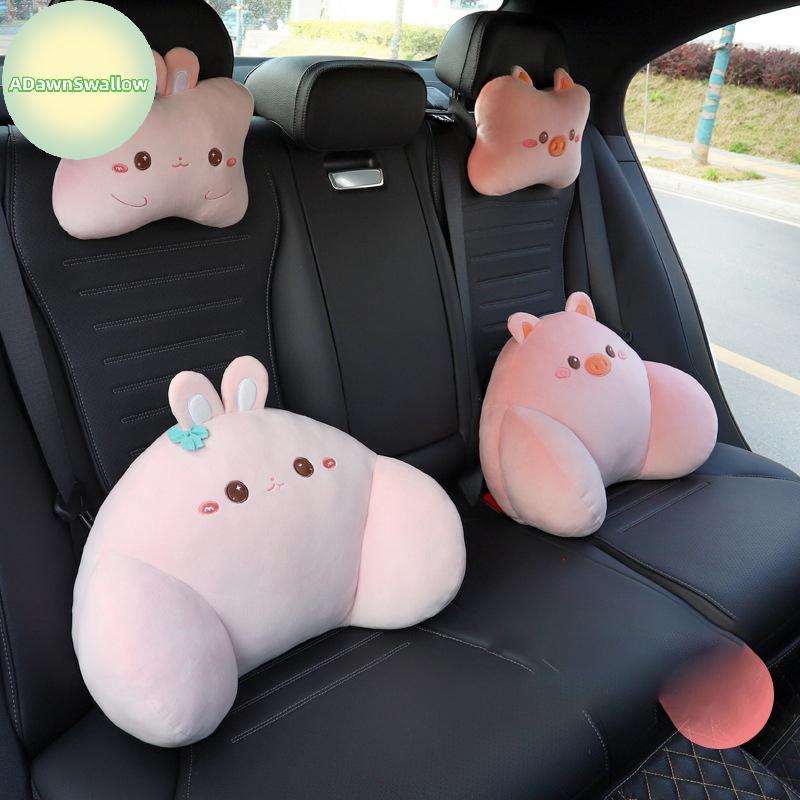 ADS 1 Conjunto De Decoração De Interiores De Automóveis , Encosto De Cabeça De Carro , Travesseiros Fofos De Desenho Ani
