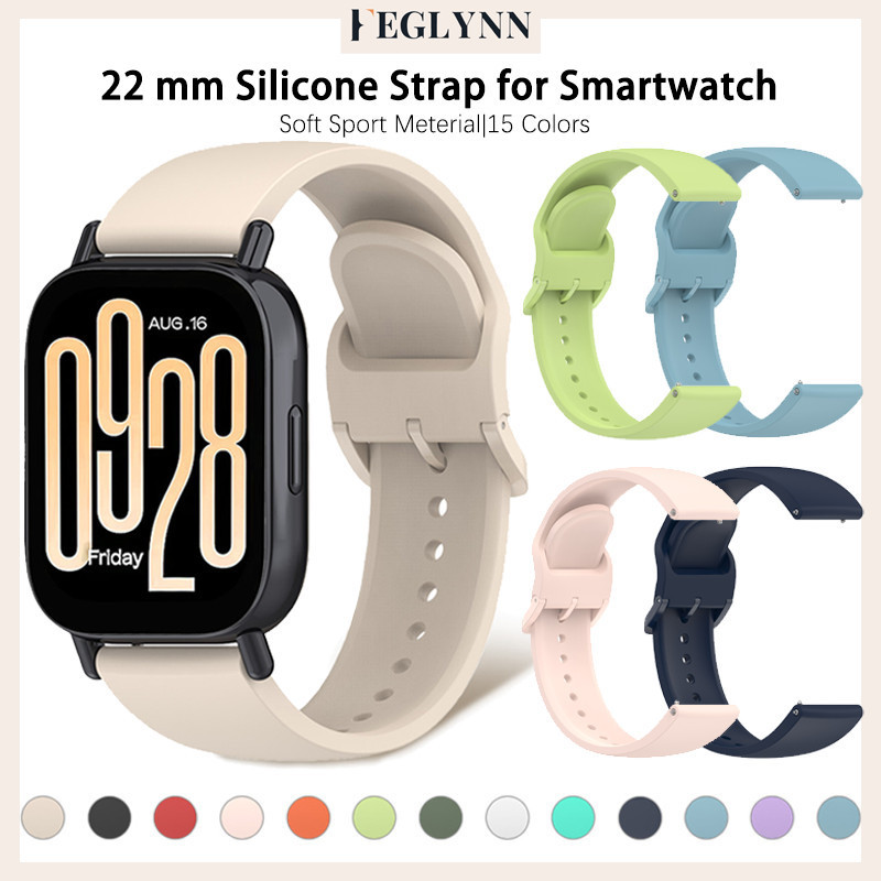 Pulseira 22mm Silicone Para Xiaomi Redmi Watch 5 Active / 5 Lite/ Garmin/Huawei 