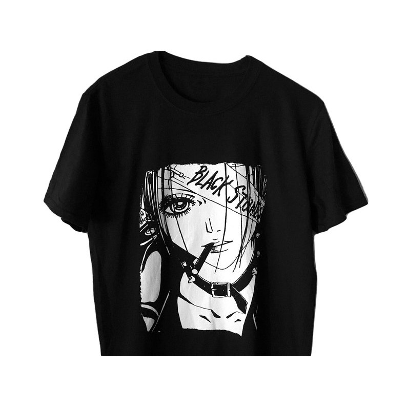 Camiseta Feminina Estampa Ilustração de Personagem Anime Confortável Estilosa Linda Moda Feminina Casual