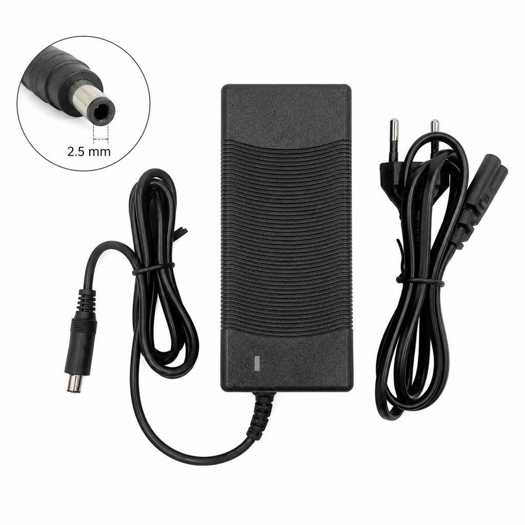 Carregador 42V 2A para Patinete Elétrico e Hoverboard Plug 5,5x2,5mm