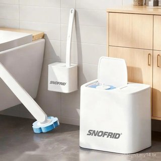 Escova Sanitária Descartável Snofrid, Conjunto de para Escova de Vaso Sanitário com 24 Refis de Limpeza, Sistema