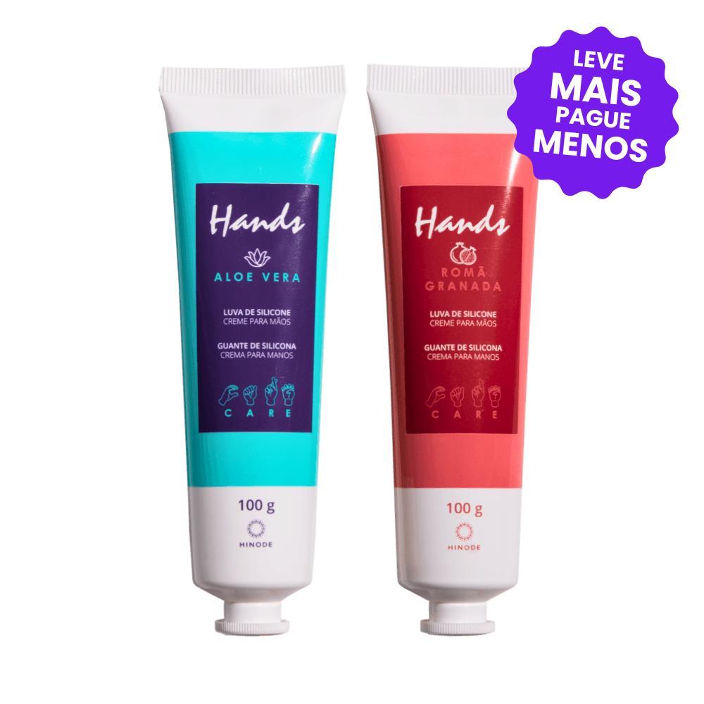 Kit Luva de Silicone Hands Aloe Vera e Romã