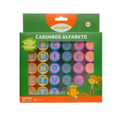 Carimbo Autotintado Alfabeto 26 Letras 6 Cores - Leonora 10801