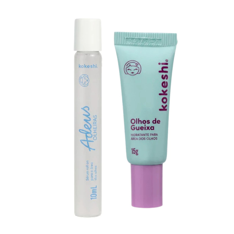 Kit Kokeshi Anti Olheiras Roll-On e Hidratante Olhos de Gueixa