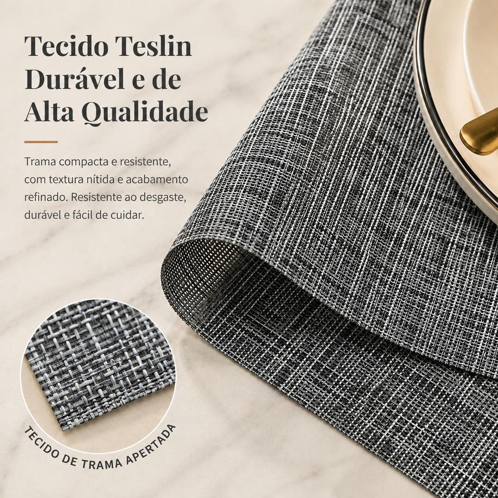 Jogo Americano de Mesa em Tecido Texlin