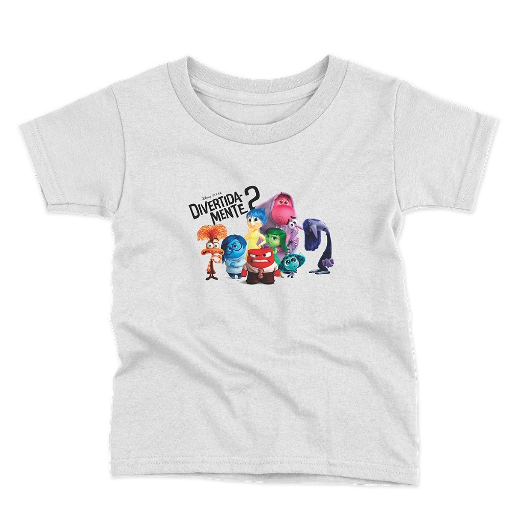 Camiseta Infantil Unissex Estampada Personagens Kids Verão Praia Confortável Leve Moda Menino Menina