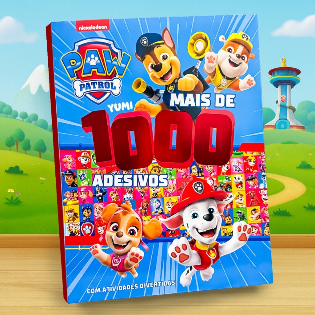 Livro Infantil Educativo Patrulha Canina Mais De 1000 Adesivos Atividades E Desenhos Colorir
