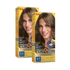 Kit 2 Coloração Niely Cor&Ton Louro Escuro 6.0
